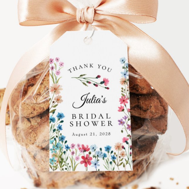 Étiquettes-cadeau L'amour fleur sauvage est en Fleur Fête des mariée (Créateur téléchargé)