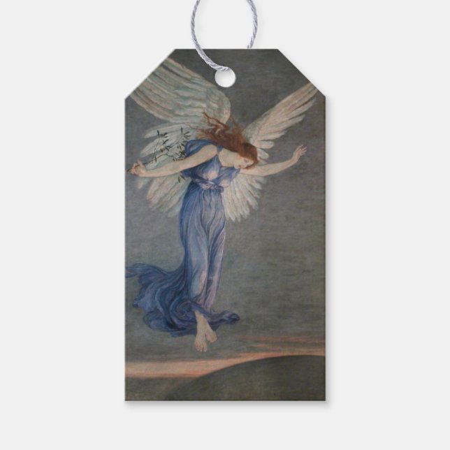 Étiquettes-cadeau L'ange de la paix (par Walter Crane) (Devant)