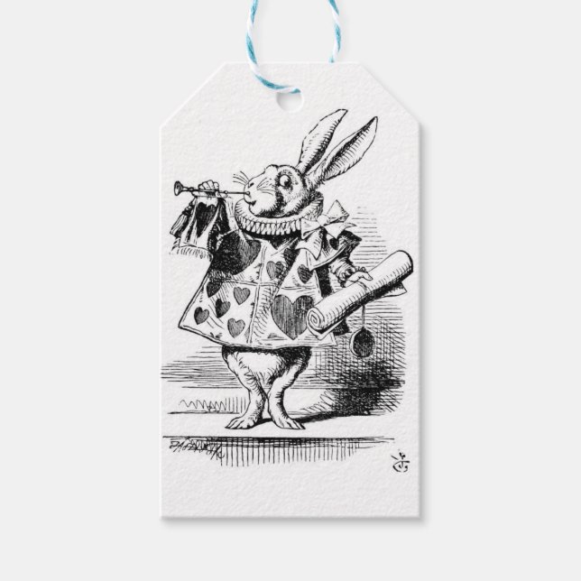 Étiquettes-cadeau Lapin blanc (Devant)
