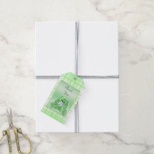 Étiquettes-cadeau Lapin de Pâques Mignon Vert Remerciements Baby Sho