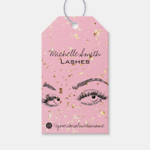 Étiquettes-cadeau Lash extension Lashes Gold Parties scintillant Kit