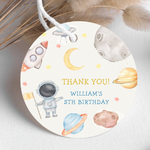 Étiquettes Cadeau L'astronaute Espace extra-atmosphérique Anniversai