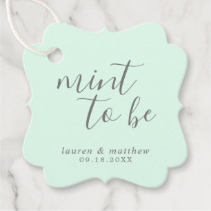 Étiquettes Cadeau Lauren Mint Green Mariage élégant