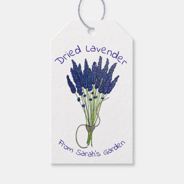 Étiquettes-cadeau Lavandula séché Lavender Bunch du Jardin de (Devant)