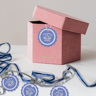 Étiquettes Cadeau Lavender Blue Princess Tiara Round Faver Tags