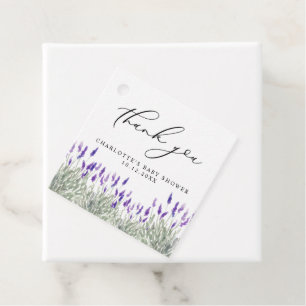 Étiquettes Cadeau Lavender Lila Greenery Baby shower neutre pour les