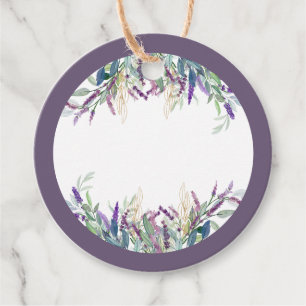 Étiquettes Cadeau Lavender Mimosa Bar Juice Tags pour écriture manus