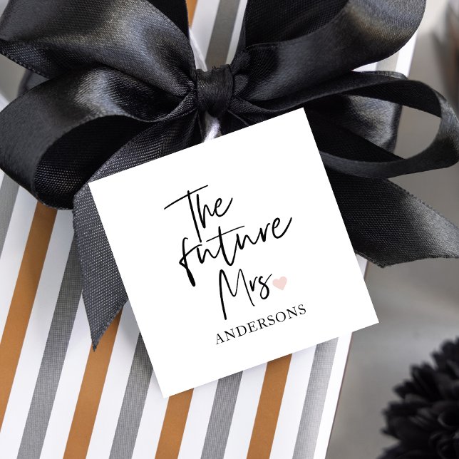 Étiquettes Cadeau L'avenir Mme et votre nom | Cadeau de beauté moder (Créateur téléchargé)