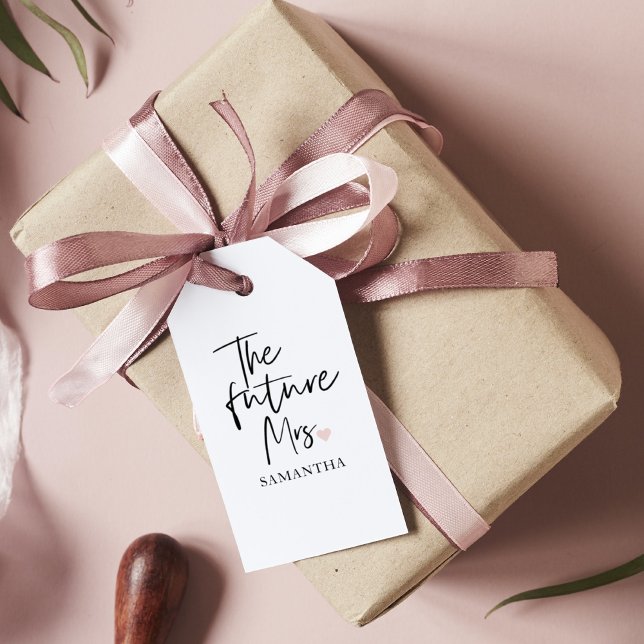 Étiquettes-cadeau L'avenir Mme et votre nom | Cadeau de beauté moder (Créateur téléchargé)