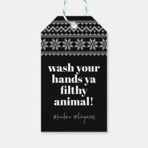 Étiquettes-cadeau Lavez-vous les mains 2020 Funny Humour Sweater Sti