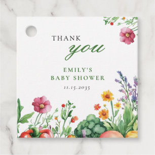 Étiquettes Cadeau Le Baby shower des fermiers cultivés localement