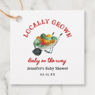 Étiquettes Cadeau Le Baby shower des fermiers cultivés localement