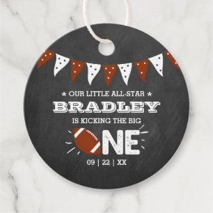 Étiquettes Cadeau Le Big One   Football 1er anniversaire