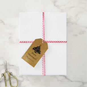 Étiquettes-cadeau Le cadeau chic fait sur commande d'arbre de Noël