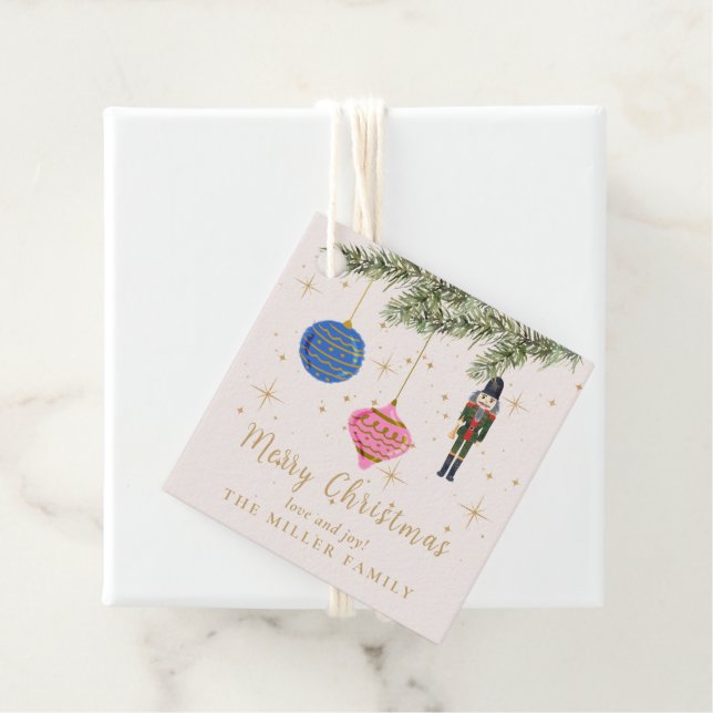 Étiquettes Cadeau Le Casse-Noix, rose (En situation)