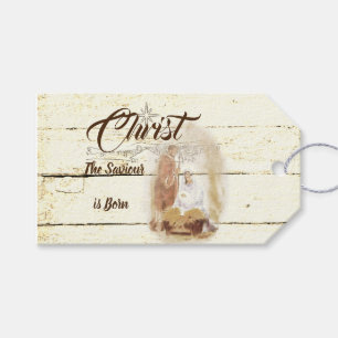 Étiquettes-cadeau Le Christ Sauveur est né