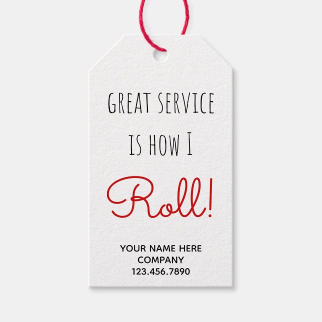Étiquettes-cadeau Le meilleur service d'affaires est la façon dont j (Devant)