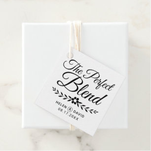 Étiquettes Cadeau Le mélange parfait mariage de fleur de typographie