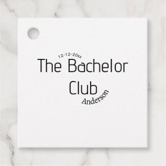 Étiquettes Cadeau le nom de club de célibataire année élégant tendan