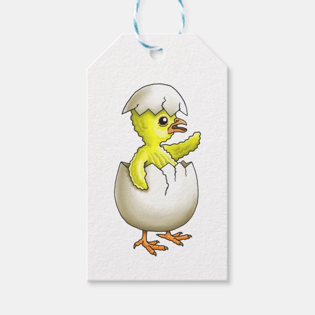 Étiquettes-cadeau Le nouveau poussin de Pâques éclos (Devant)