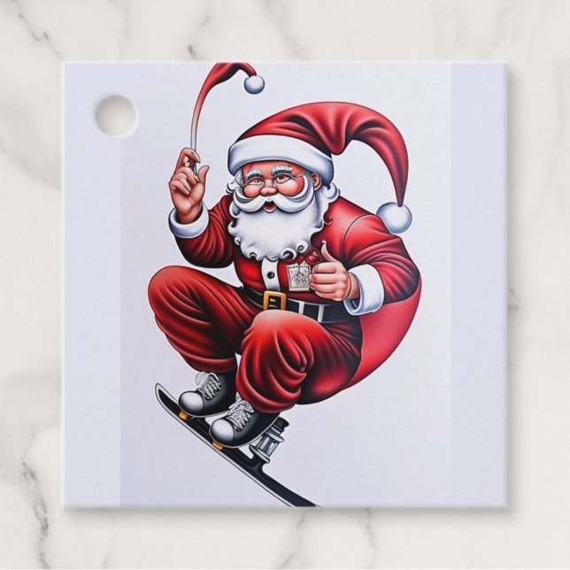 Étiquettes Cadeau Le Père Noël (Cartoon Style Santa Claus!)