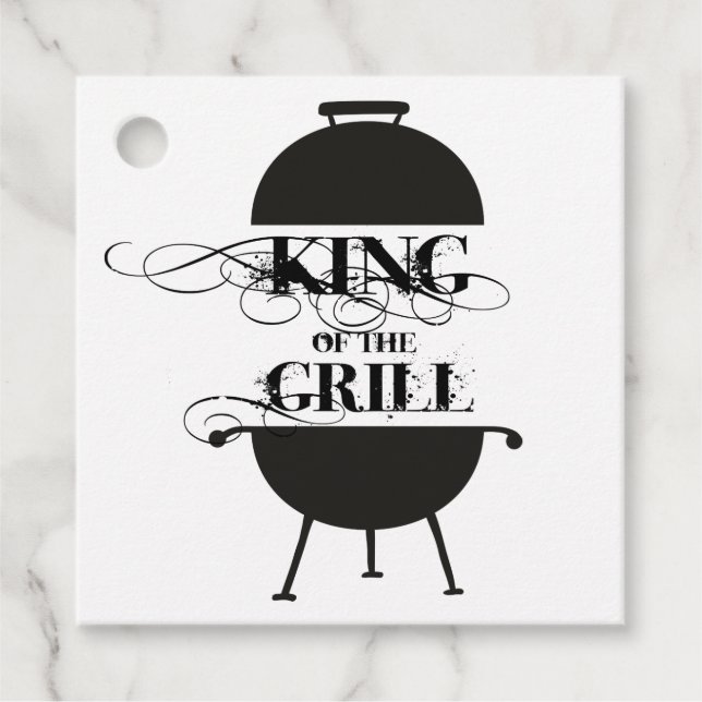 Étiquettes Cadeau Le Roi Du Grill (Devant)