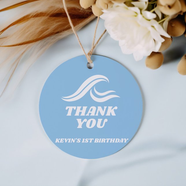 Étiquettes Cadeau Le Surf Anniversaire, Le Big One (Créateur téléchargé)