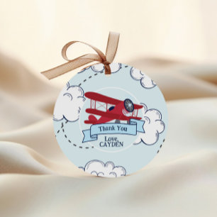 Étiquettes Cadeau Le temps passe Avion Anniversaire