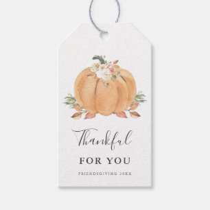 Étiquettes-cadeau Le Thanksgiving de l'Ami Citrouille