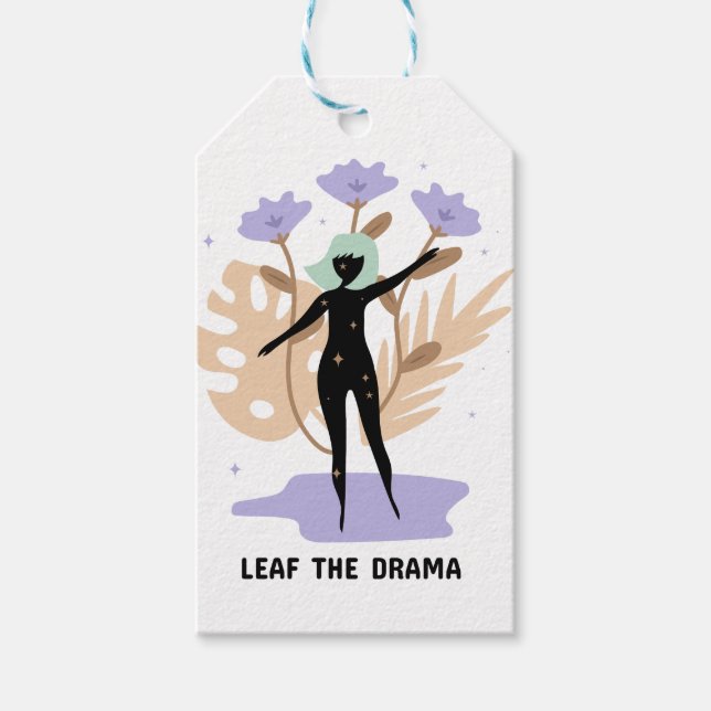 Étiquettes-cadeau Leaf the Drama (Devant)