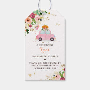 Étiquettes-cadeau Lecteur de Citrouille rose et or Blush par Fête de