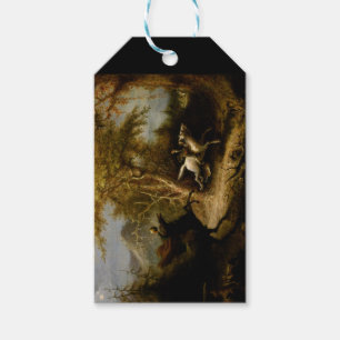 Étiquettes-cadeau Légende du Fantôme d'Halloween du Cavalier sans Tê