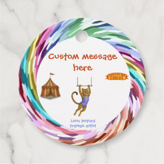 Étiquettes Cadeau Lena Leopard trapeze artist