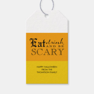 Étiquettes-cadeau Les bonbons au maïs Halloween soient les