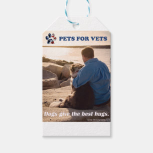 Étiquettes-cadeau Les chiens donnent les meilleures étreintes