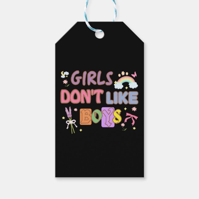 Étiquettes-cadeau Les filles n'aiment pas les garçons (Devant)
