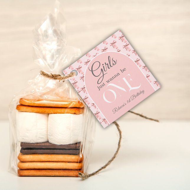 Étiquettes Cadeau Les filles veulent juste être un garçon rose premi (Créateur téléchargé)