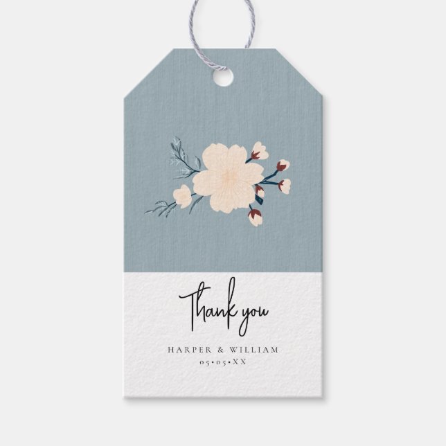 Étiquettes-cadeau Les fleurs de cerisiers japonais merci (Devant)