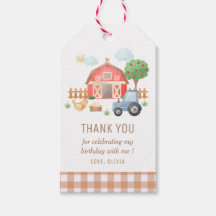 Les petits animaux de ferme Anniversaire Merci