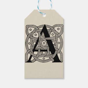 Étiquettes-cadeau Lettre A Vintage Monogramme De Noeud Celtique