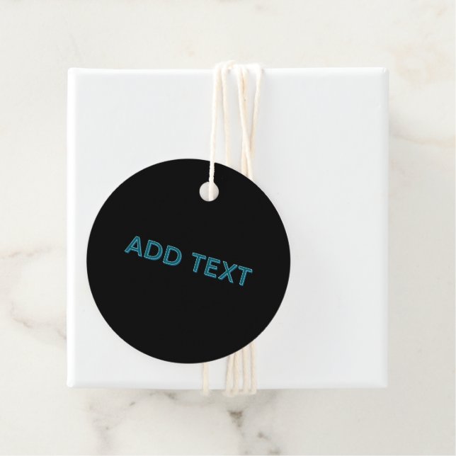 Étiquettes Cadeau Lettres éditées modifiables avec ombre portée (En situation)