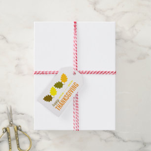 Étiquettes-cadeau Leviers d'automne de Thanksgiving