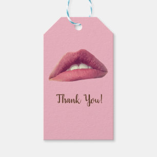 Étiquettes-cadeau Lèvres roses, Bouche Tags cadeaux