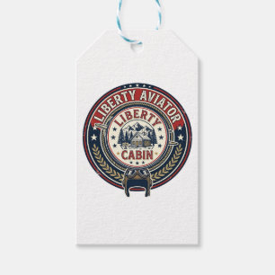 Étiquettes-cadeau Liberty Aviator Patriotique Aviation Patriotique V