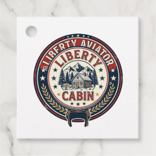 Étiquettes Cadeau Liberty Aviator Patriotique Aviation Patriotique V