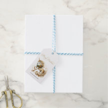 Licorne de Noël élégante blanche et or