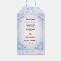 Light Blue Silver Princess Quinceanera Birthday