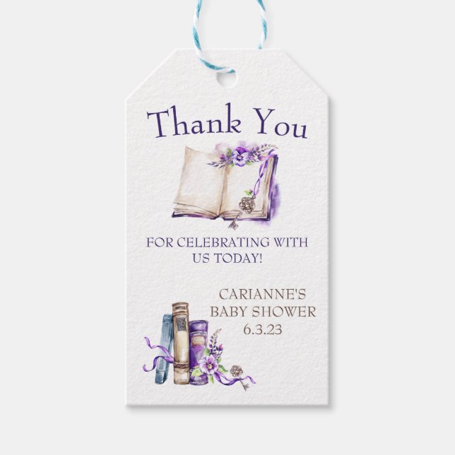 Étiquettes-cadeau Lilac Un Nouveau Chapitre Commence Les Balises Cad (Devant)