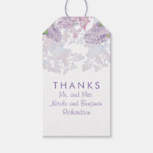 Étiquettes-cadeau Lilacs - Aquarelles florales Mariage élégant