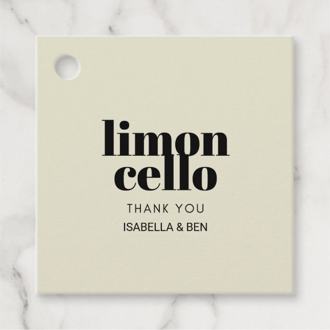 Étiquettes Cadeau Limoncello Maison Taupe Tendance (Devant)
